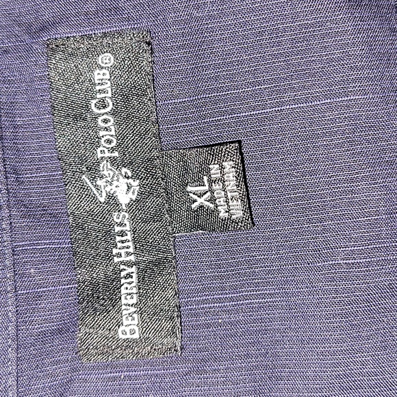 Mens Size XL button down Shirt Navy Blue WORN ONCE LIKE NEW - Picture 4 of 5